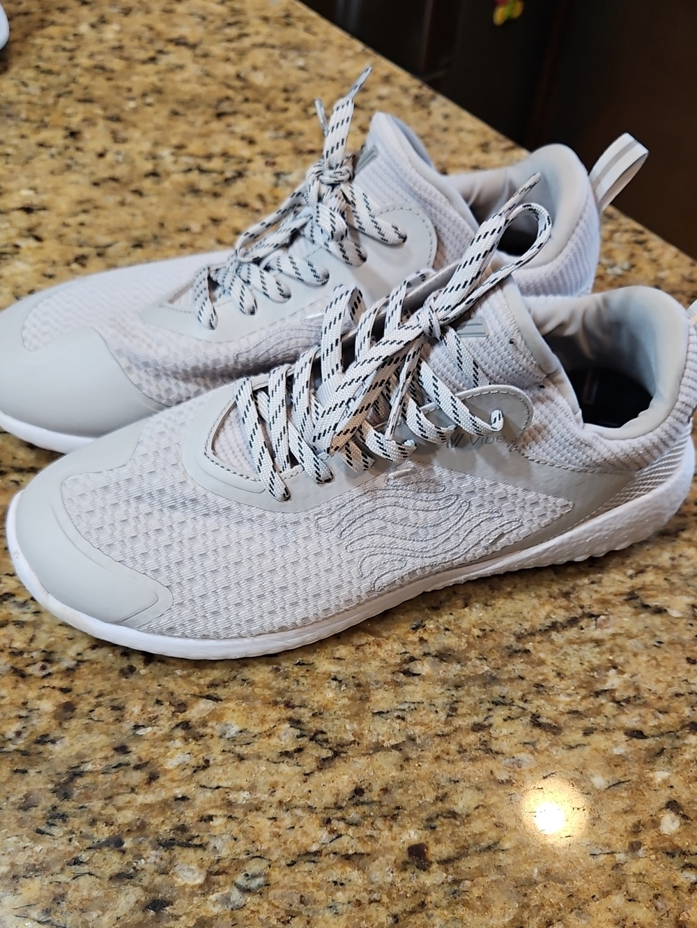 Varsity Cheer Shoes Vibe White and Black Athletic Sneaker with Branded Insolety